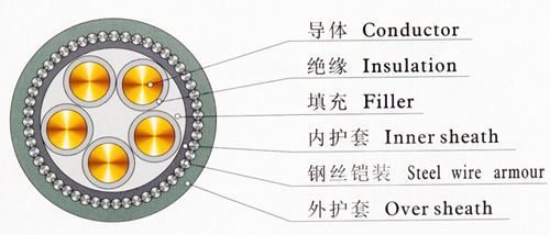 鎧裝電纜結(jié)構(gòu)圖