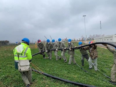 工地臨時電纜架空方法